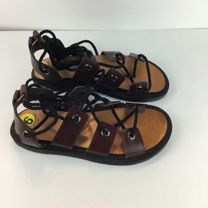 Dr Marten Brown sandals with black laces